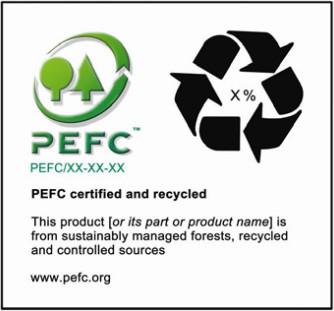 “PEFC認證和回收”標識